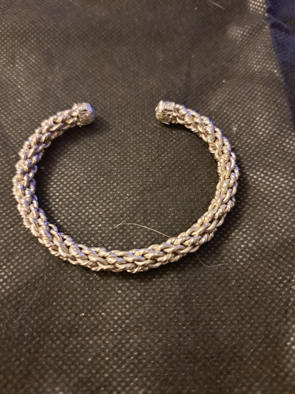 Silver-Tone Braided Cuff Bracelet - Women's Jewelry